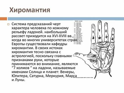 Суть хиромантии