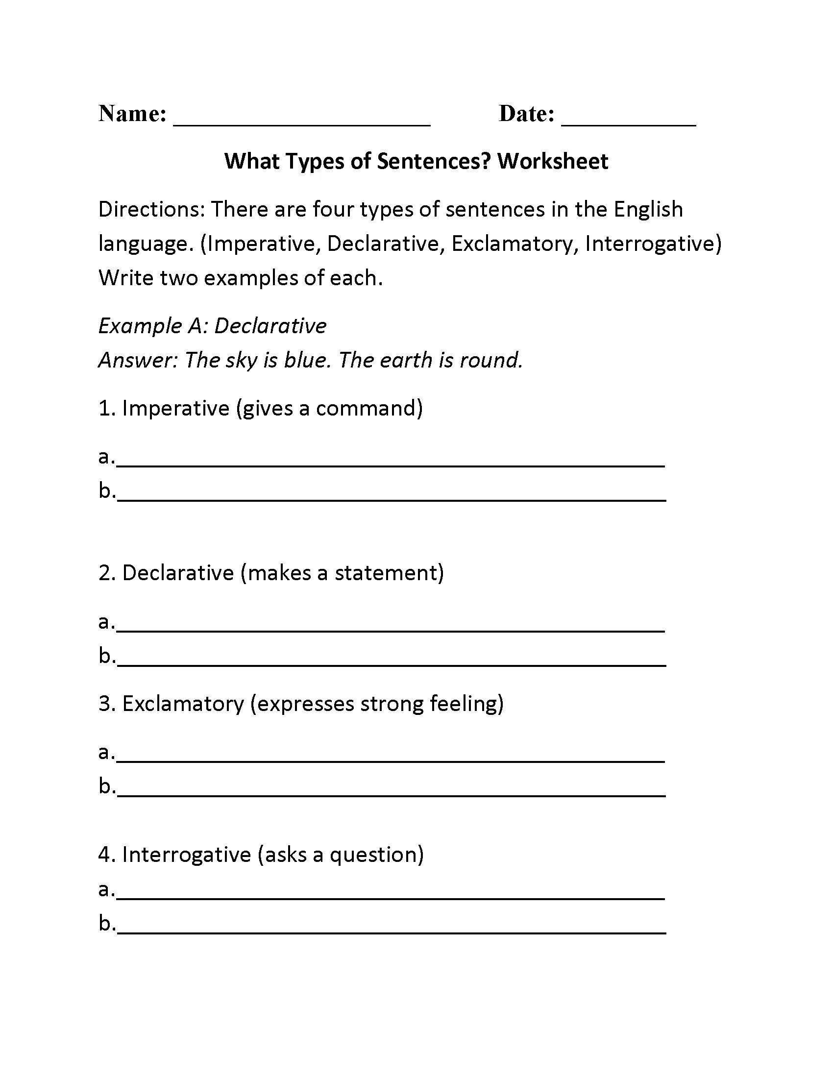 Types of sentences. The four Types of sentence. Sentence Worksheets. Kinds of sentences. Write the type of sentences