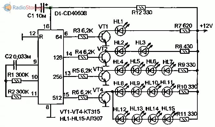 Схема бегущих огней на транзисторах. Cd4060b схемы мигалок. Микросхема cd4026 схема световых эффектов. Микросхема cd4060 даташит.