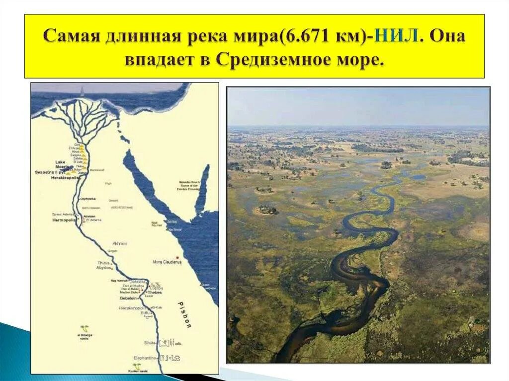 Какая река является самой длинной на материке