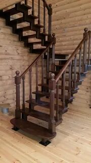 Деревянно металлические лестницы