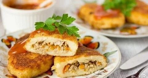 Зразы картофельные с мясом
