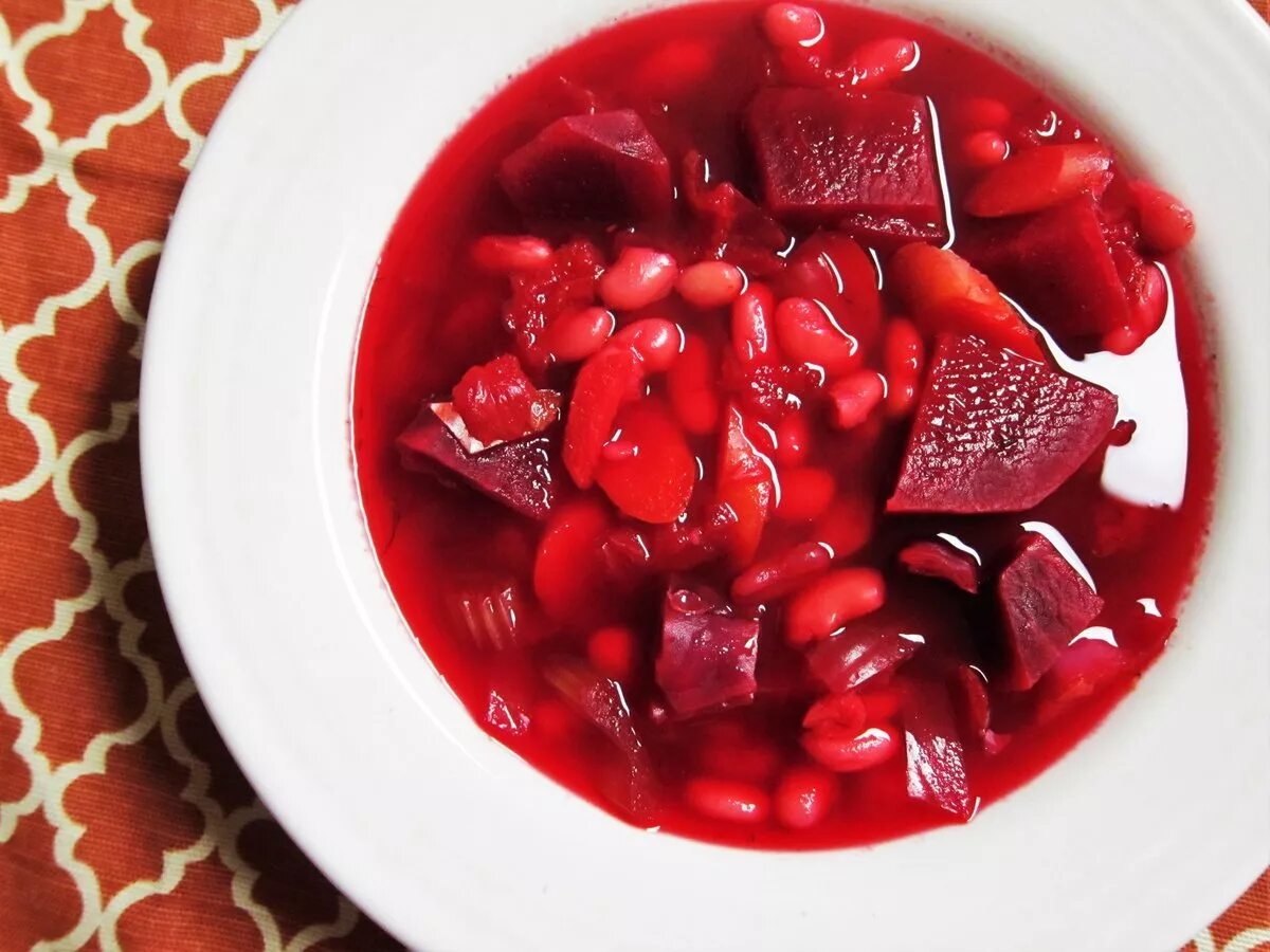 Рецепт борща без мяса и свеклы