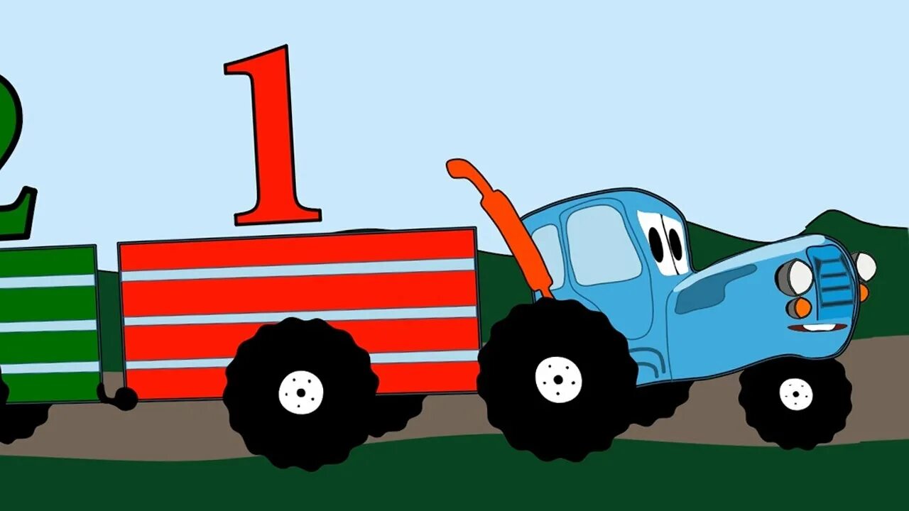 Красный и синий трактор. Синий трактор мультяшка Познавашка. Теремок ТВ синий трактор. Синий трактор едет. Цифра 1 синий трактор.