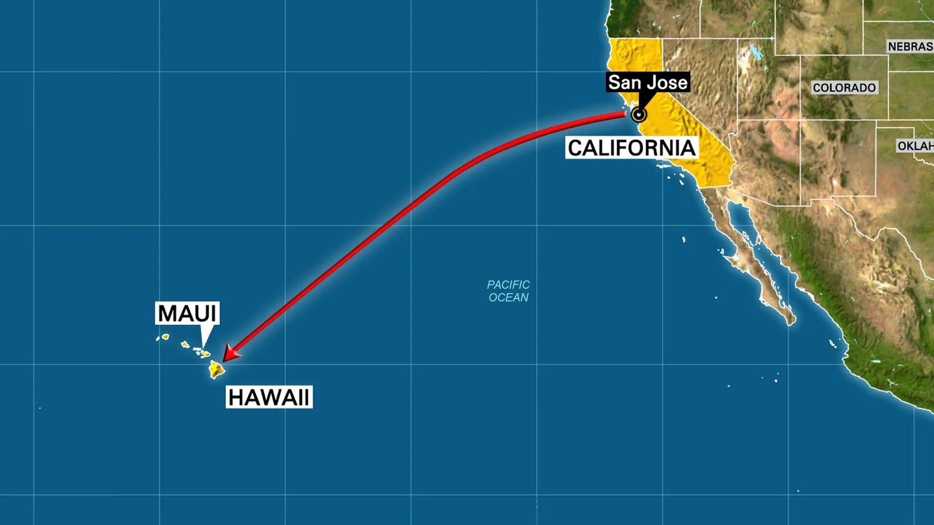 Лос-Анджелес и Гавайи на карте. Калифорния и Гавайи на карте. Калифорния Гавайи. Путь от Лос Анджелеса до Гавайи.