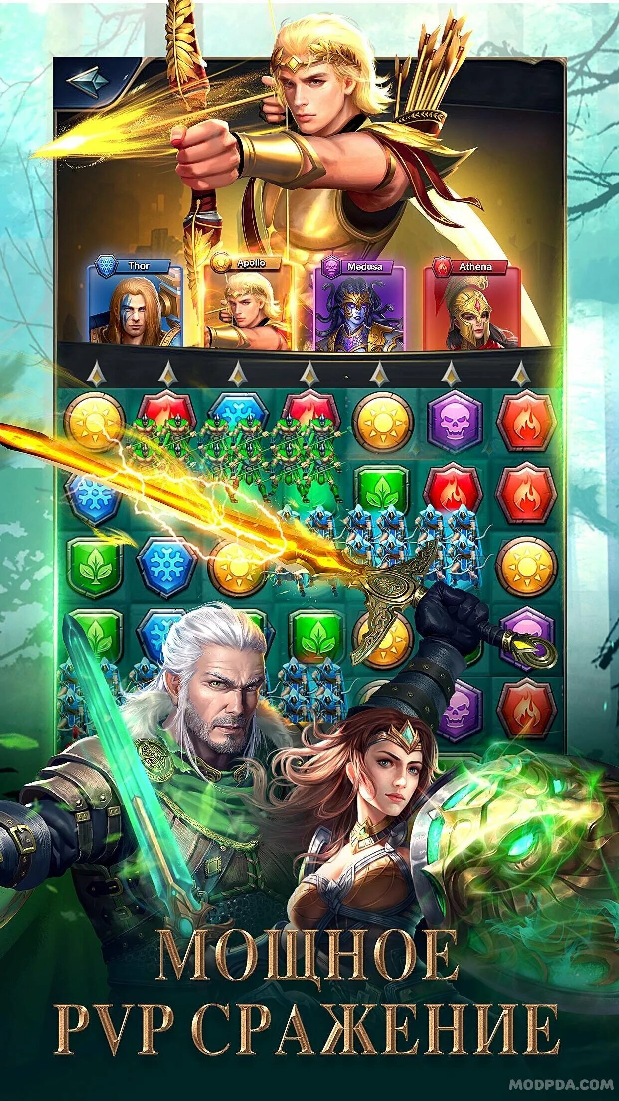 Mythwars puzzles mod. Игра myth wars puzzles. три в ряд с элементами рпг. три в ряд фэнтези. mythwars &amp; puzzles: rpg - три в ряд.