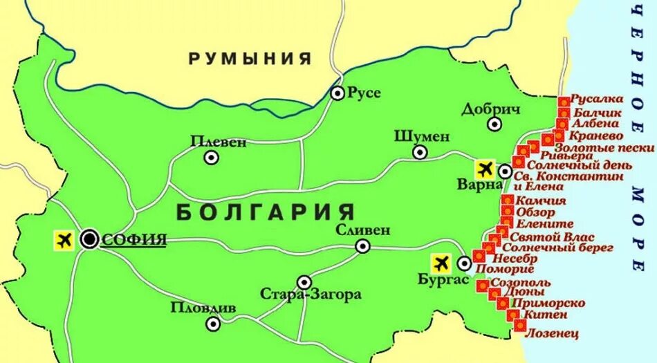 Черноморское побережье болгарии карта. Болгария карта побережья с городами. Карта южного побережья болгарии. Черноморское побережье болгарии карта. Кранево болгария на карте.
