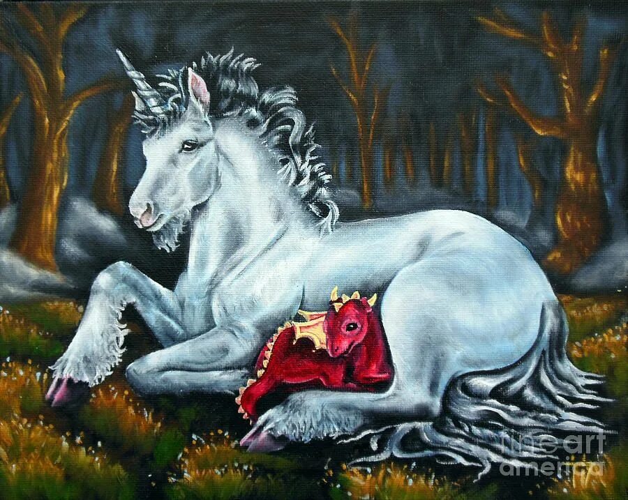 Дракон и Единорог. Сказочные лошади. Единорог живопись. Лошади фэнтези с драконами. Против единорогов