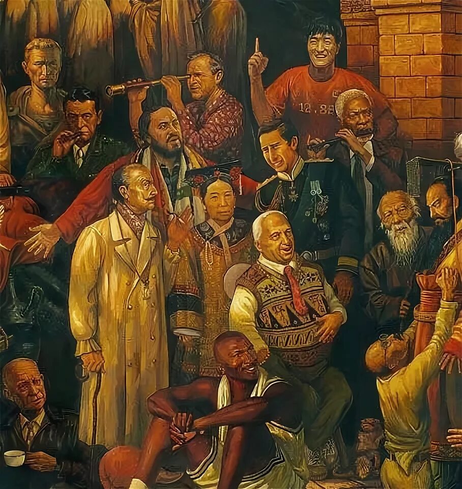 Картина обсуждение. Картина "обсуждение Божественной комедии с Данте" Китай. Картина 100 великих людей. Картина с историческими личностями. Картины с большим количеством людей.