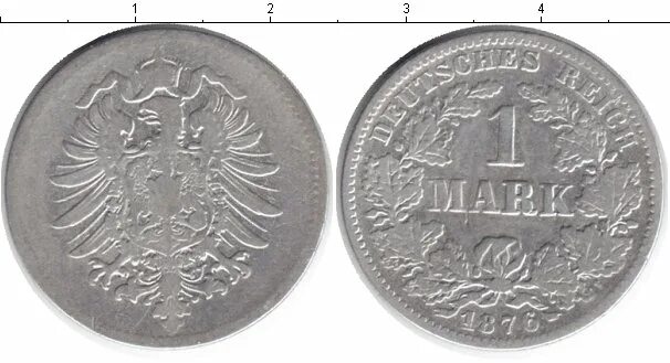 1 Марка 1874 Германия. Монета 1 марка Германия. 1 Марка 1876 год монета Германия.