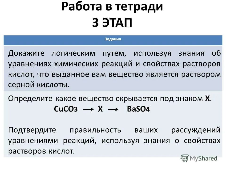 Общие свойства растворов кислот