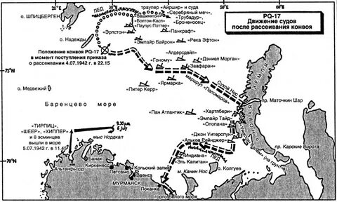 Арктические конвои pq-17. Маршрут конвоирования. Маршрут конвоирования. Маршрут конвоирования. Маршрут конвоирования.