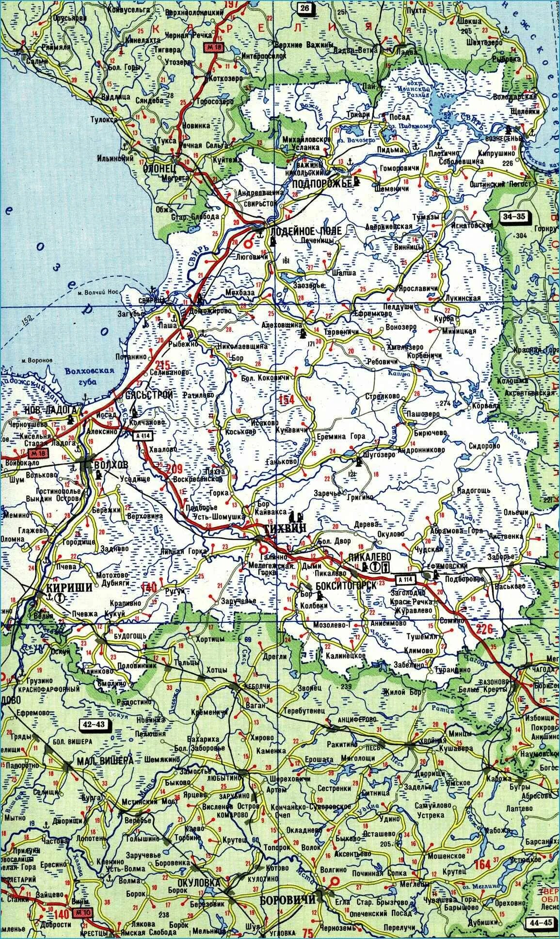 Карты дорог ленобласти. Карта автомобильных дорог лен.обл.
