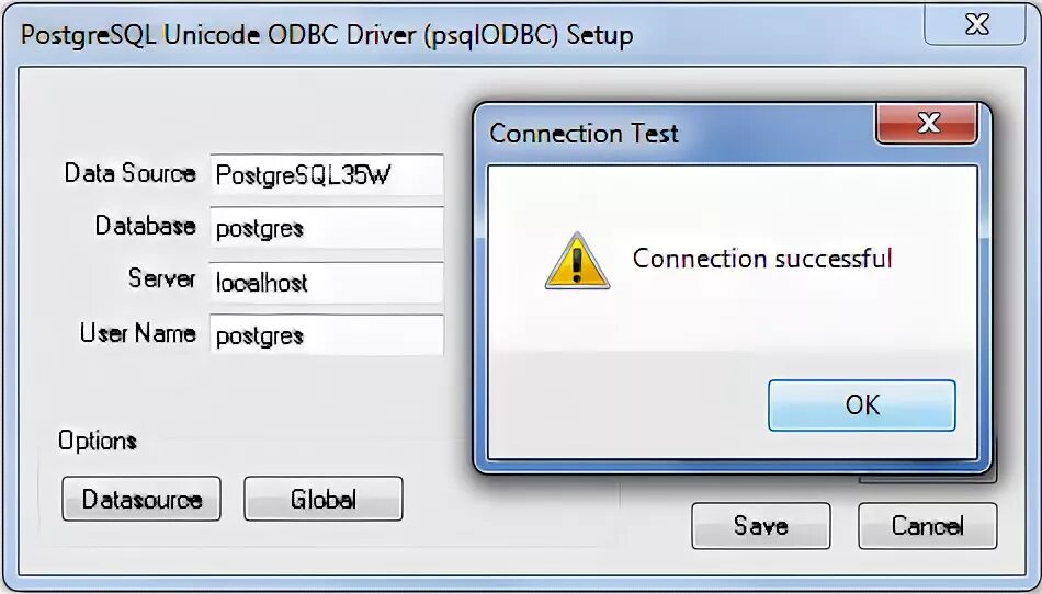 Postgresql windows 7. Драйвер odbc для postgresql. odbc. настройка подключения к postgre через odbc.