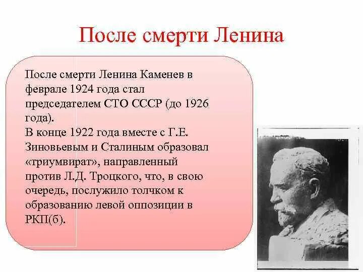 СССР после смерти Ленина. Неформальный триумвират после смерти Ленина. Борьба после смерти Ленина.