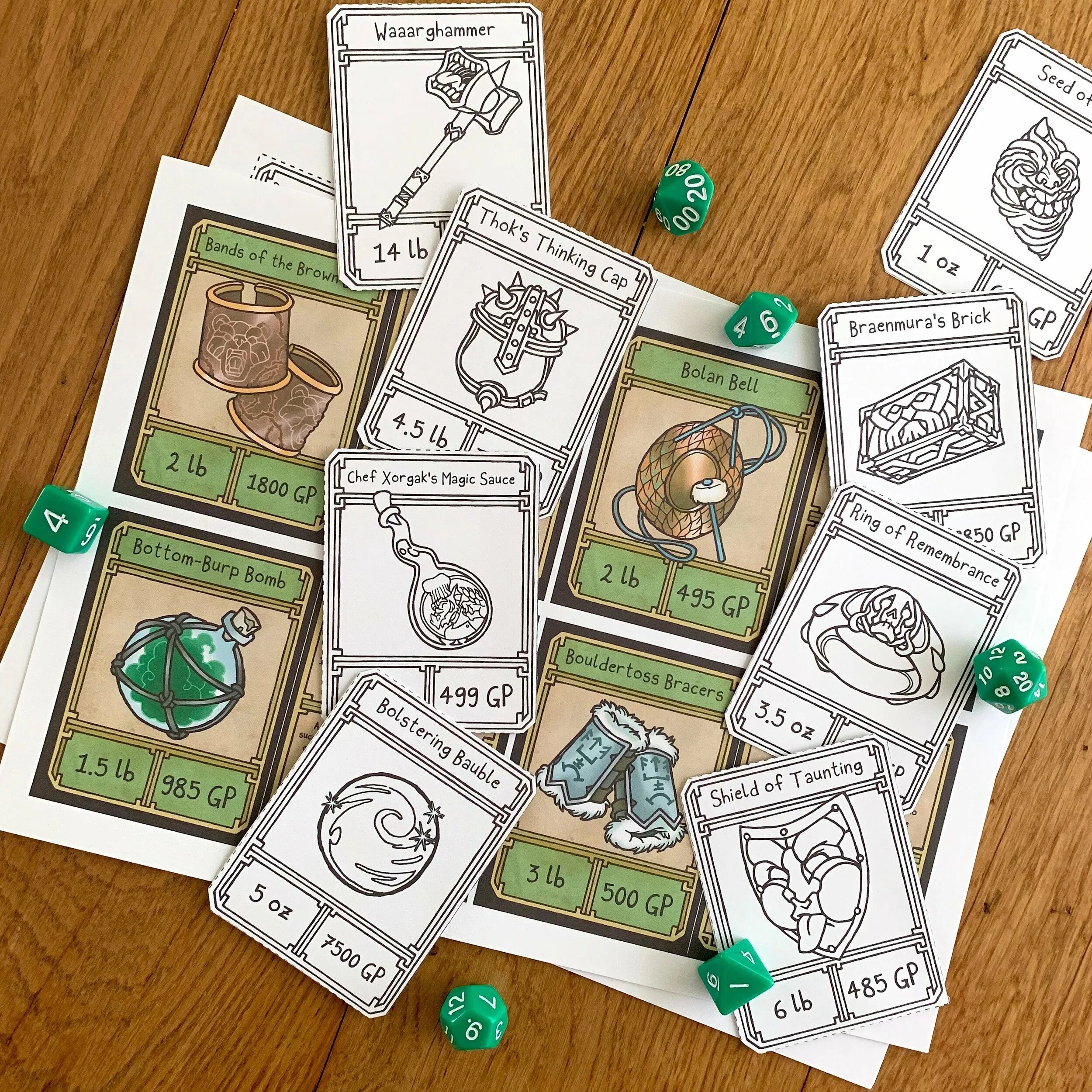Item card. D&amp;d карточки для магии. item card dnd. penflower ink.
