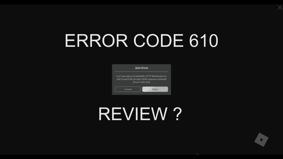 Error 280 roblox. Error 610. ошибка в роблоксе 610. ошибка 610 в роблокс. error code roblox.