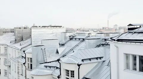 Крыша небо снег