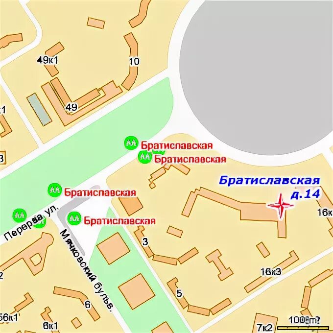 Метро братиславская магазины. Братиславская на карте.