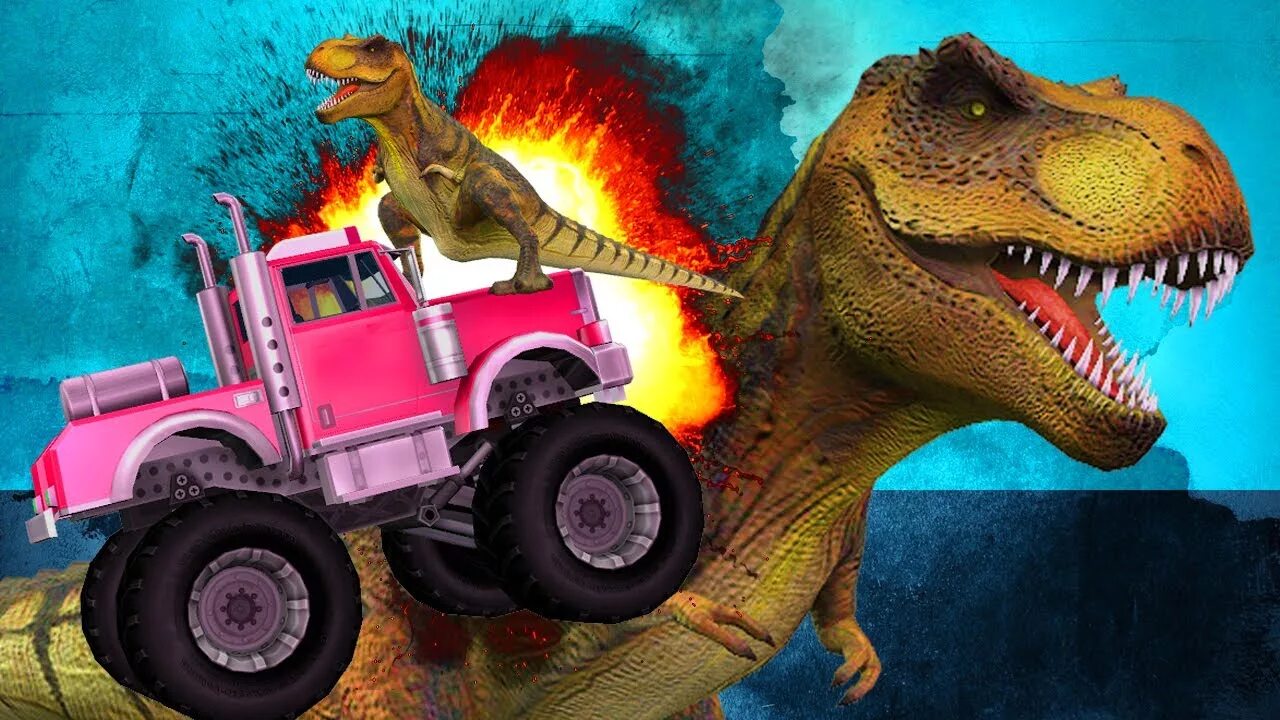 Танки против монстр траков. Машина динозавр. Машинка с динозаврами. Мультсериалы про динозавров.