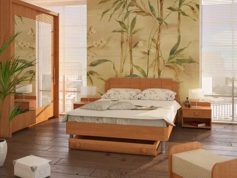 Интерьер спальни с рыжей мебелью Love the shape of this room! Home, Furniture, Home decor