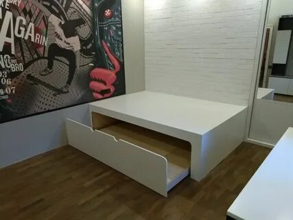 Кровать подиум с ящиками