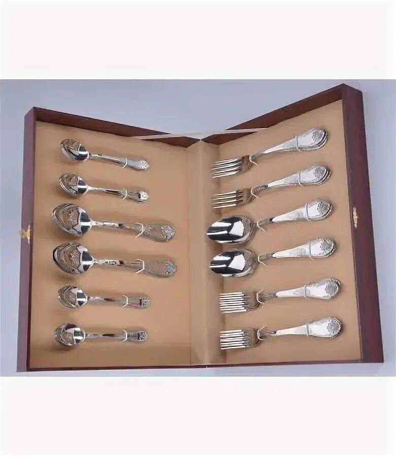 Столовые приборы eme domus. 7. В дер. 7. Пзхм сн-682/13 (12 предметов).