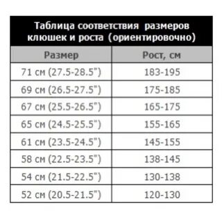 Размеры хоккейной клюшки