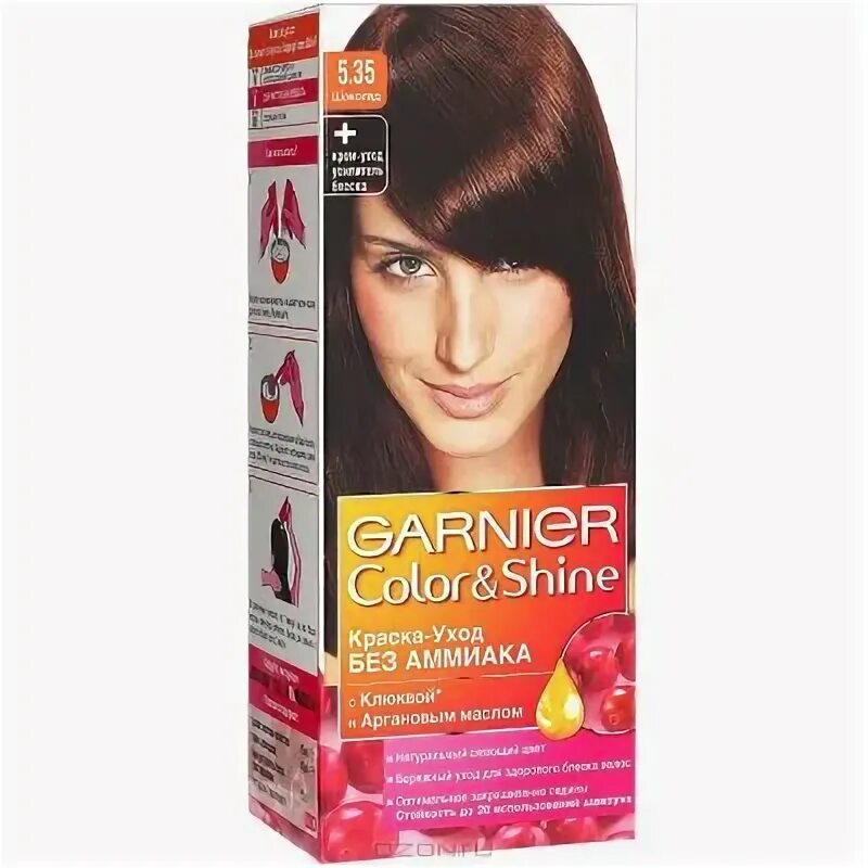 Цвет 5 15 5. Garnier Color & Shine 5.35 "шоколад. Краска Garnier колор Шайн 5.35 шоколад. Color Shine краска для волос 5.35. Garnier краска 5-35.