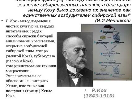 Кох открытия в биологии
