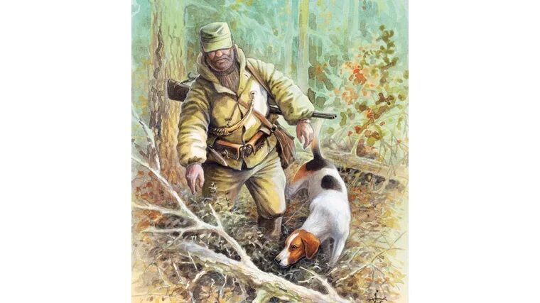Читать наследник с меткой охотника 1. Картина охотник с собакой. Охотники на зайца в живописи. Охота рисунок. Картина гончие на охоте.