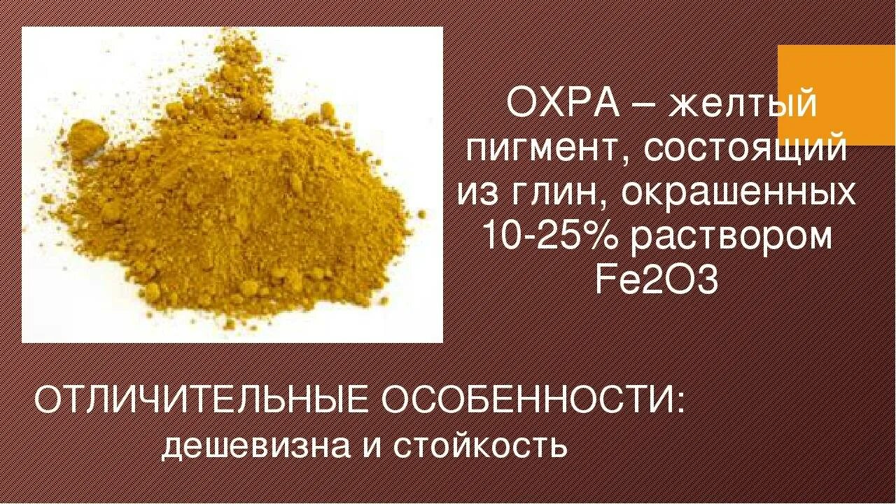 Минеральные красители охра. Охра пигмент. Глинистая охра. Охра глина.