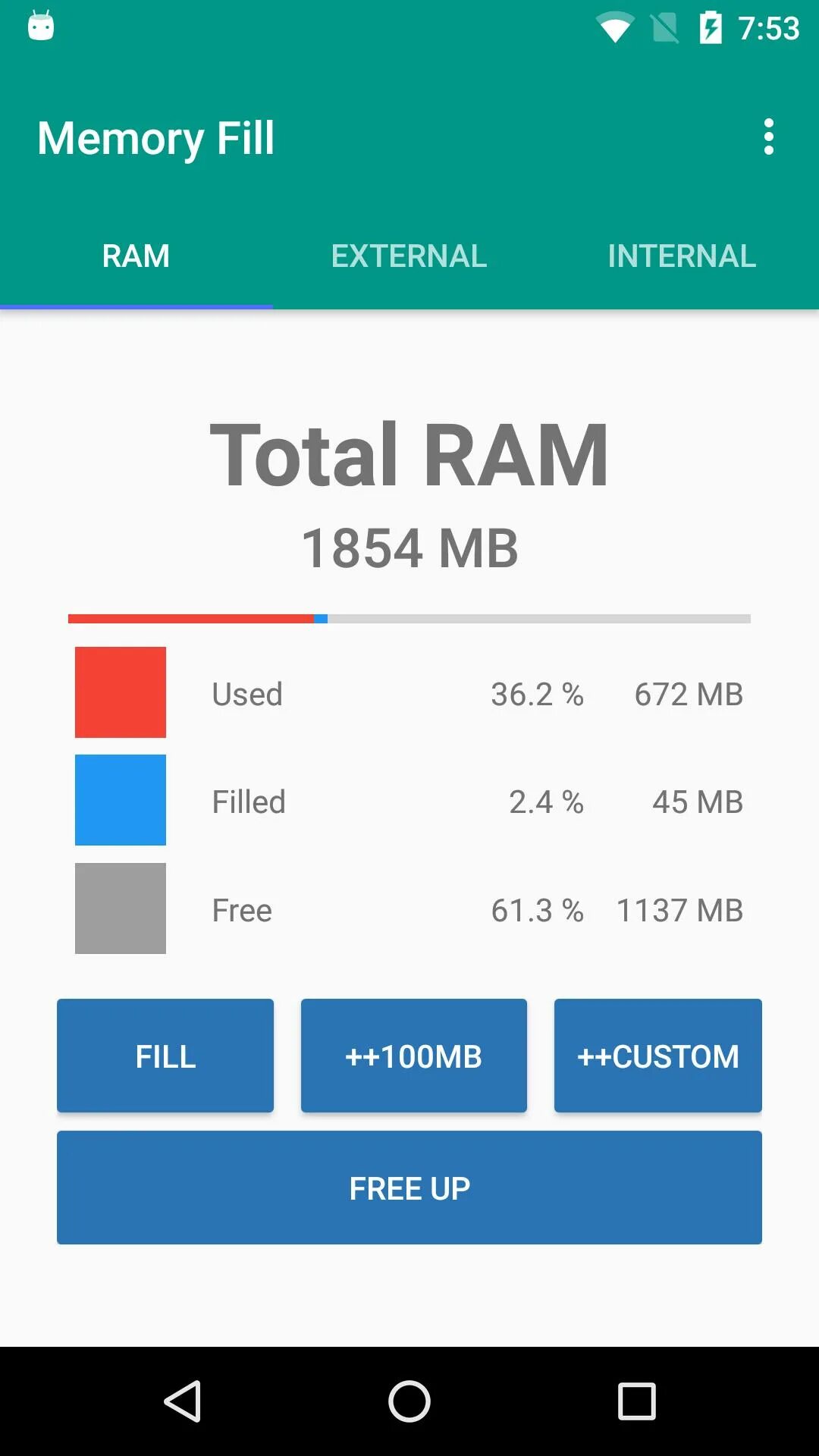 Filling memory. Filling memory