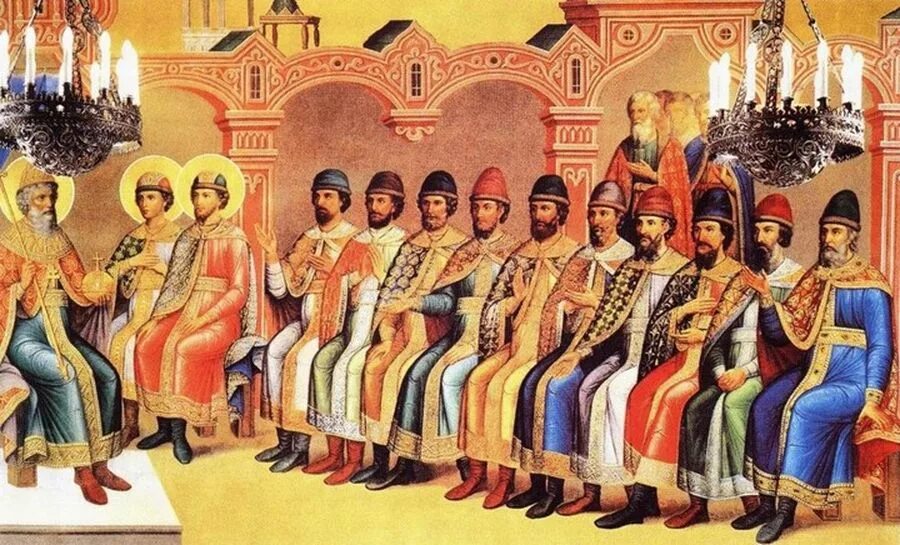 Дети князя владимира. Сын князя владимира святославича. великий князь ярослав владимирович мудрый роспись грановитой палаты. сыновья князя владимира красное солнышко. роспись стены грановитой палаты великий князь владимир с сыновьями.
