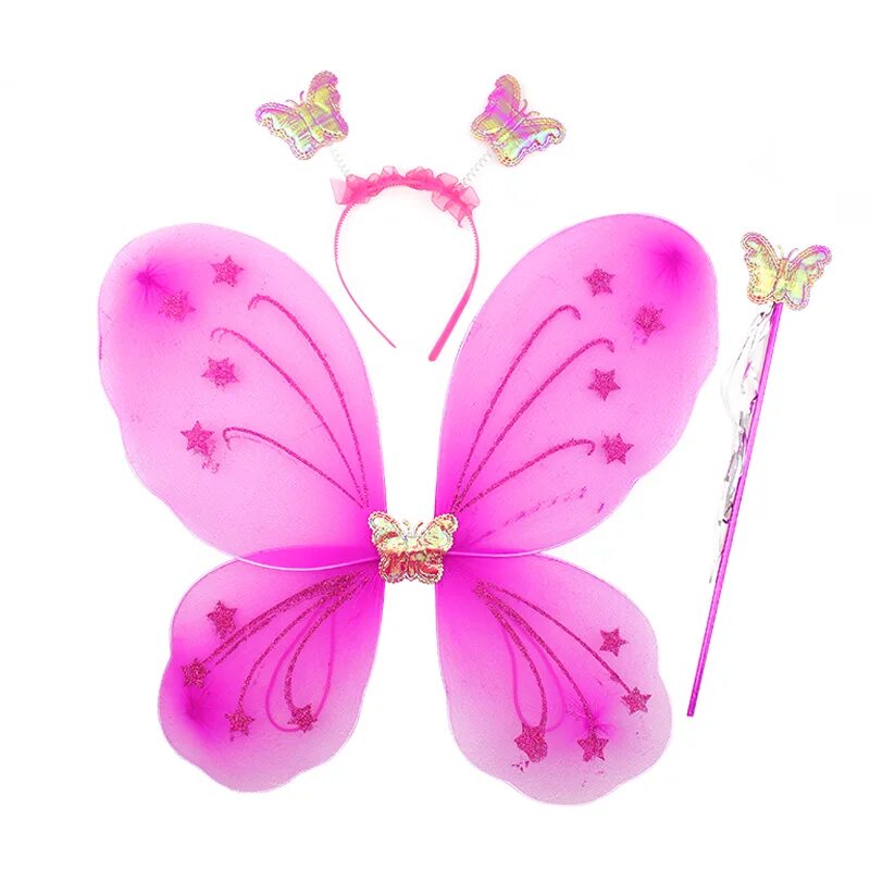 Купить бабочки с доставкой. Карнавальный набор "феи" (ободок, Волшебная палочка). Крылья "бабочка" (11475). Карнавальный набор "бабочка". Карнавальный набор феи для девочки.