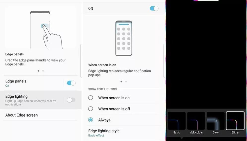 Edge уведомления. Подсветка краев экрана при уведомлениях. Подсветка при уведомлении самсунг. Подсветка экрана при уведомлениях самсунг. Настроить экран телефона самсунг