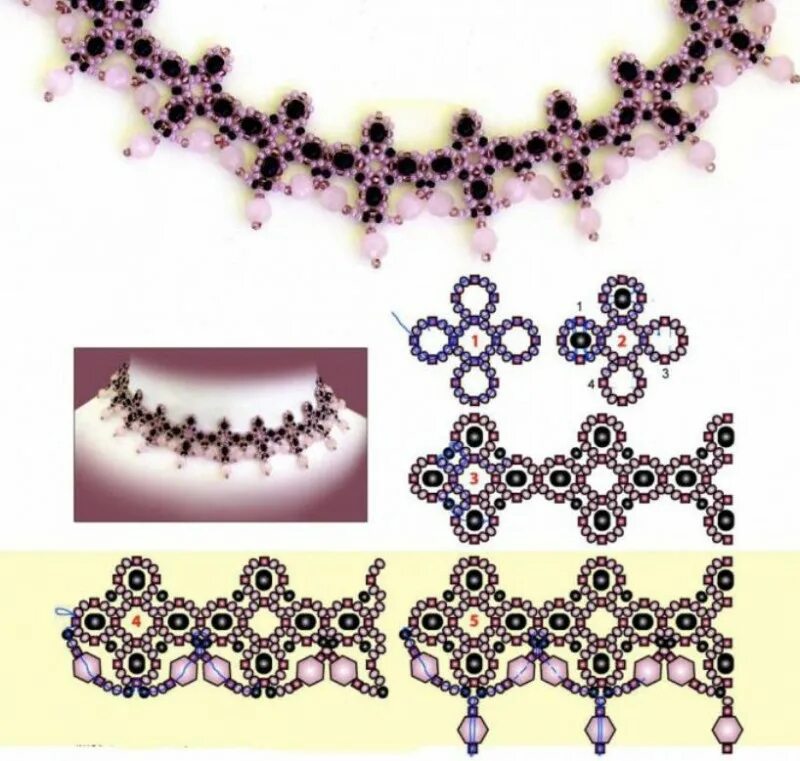 Схемы из стекляруса. Схемы плетения колье из бисера и бусин. Браслет из бусин своими руками схемы для начинающих. Колье из бисера и стекляруса своими руками схемы. Схема плетения колье из бисера и стекляруса.