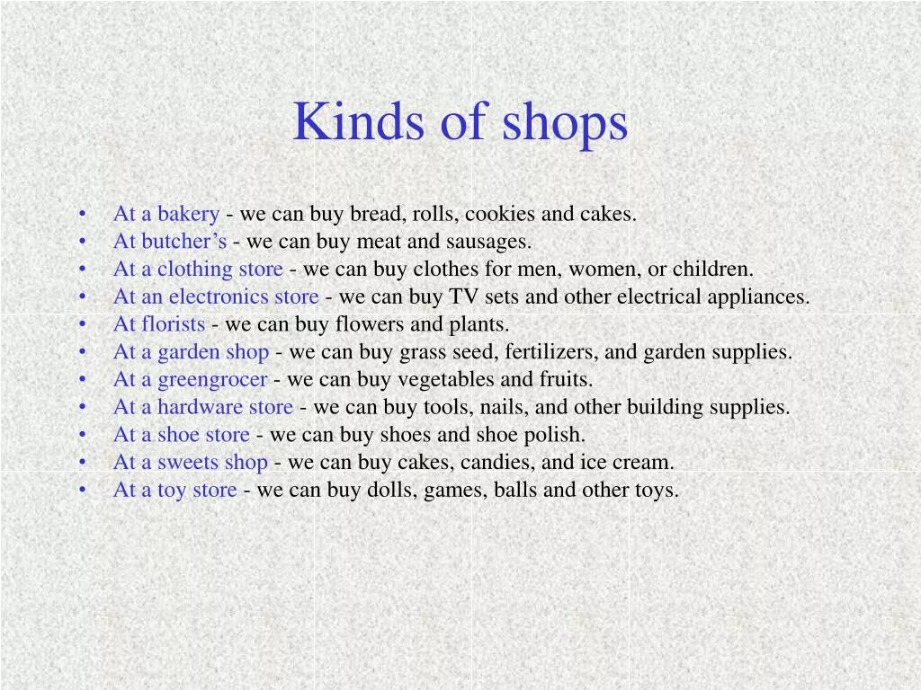 We could not buy. Топики по английскому языку. Текст на английском. Виды магазинов на английском. Английский язык тема шоппинг.