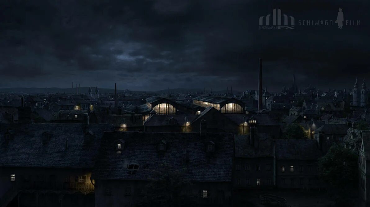 Город полумесяца дом пламени и тени. Ночной средневековый город. Средневековый город ночью. Ночной город средневековья. Мрачный вид на город.