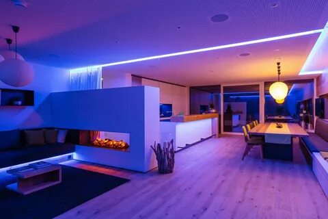 Led strip lights living room