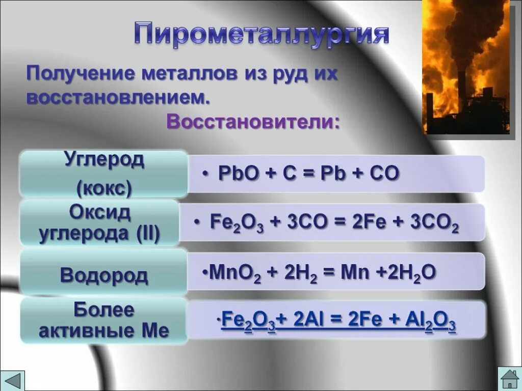 Какие восстановители используют для восстановления металлов. Получение металлов из руд. Восстановители металлов из руд. Получение металла из руды. Способы получения металлов из руд.