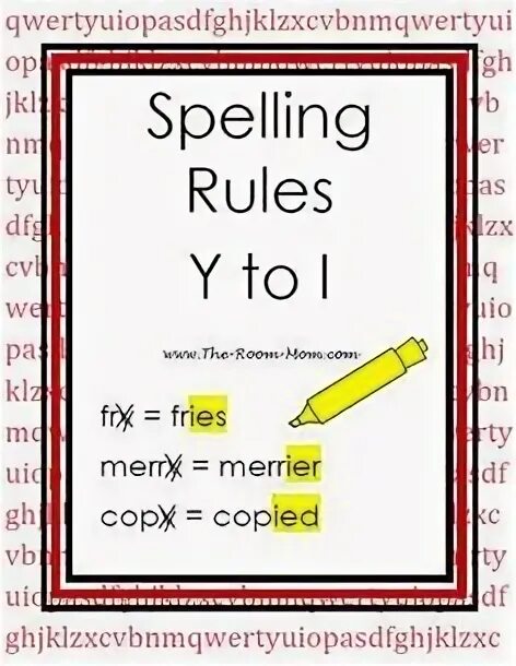 Spelling rules. Spelling rules