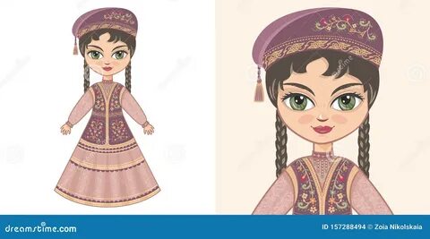 Девочка в национальном татарском костюме