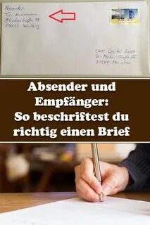 Brief beschriften: Absender/Empfänger richtig setzen Briefe schreiben, Brie...