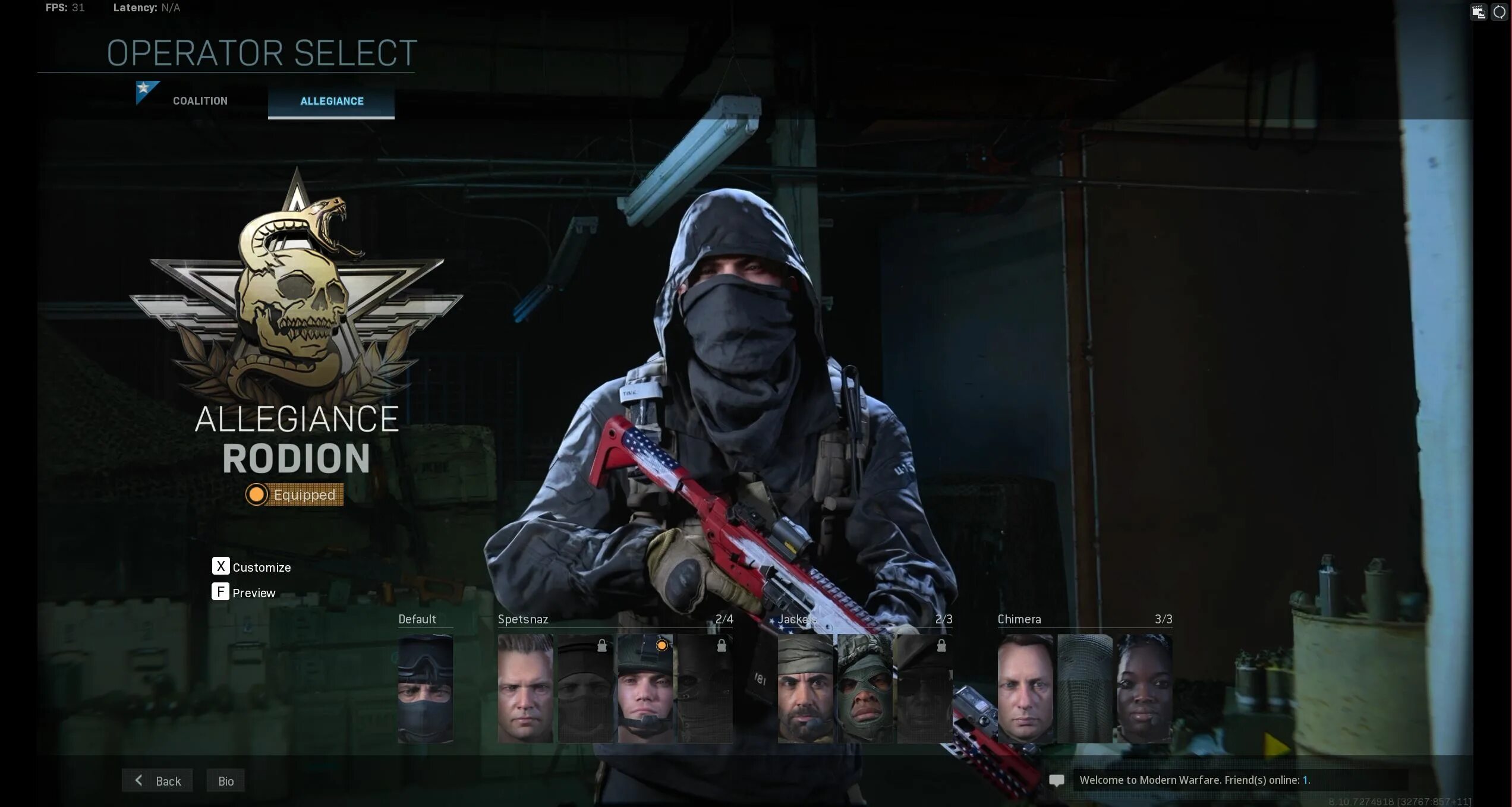 Operator default