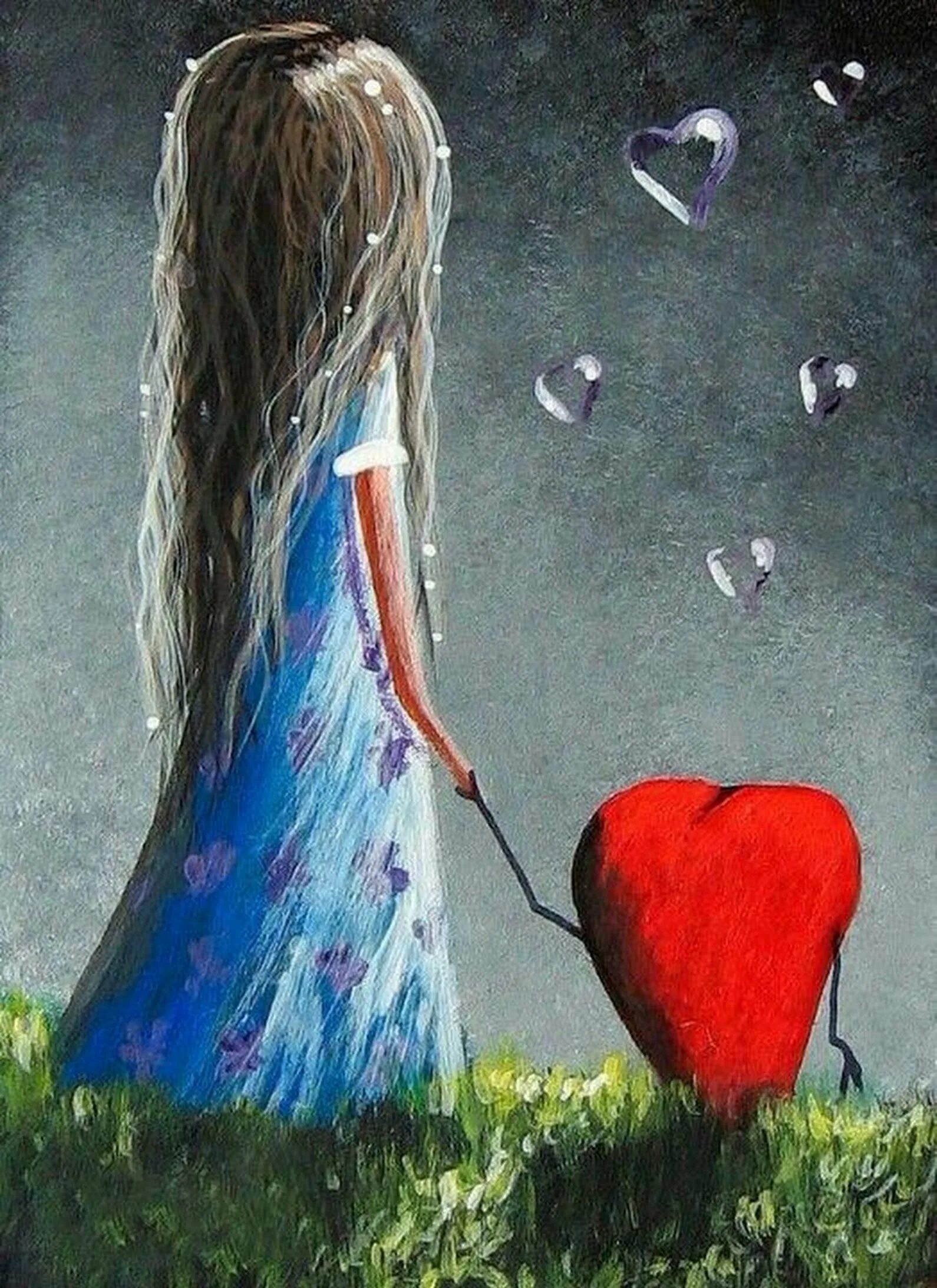 Художник Shawna Erback. Девушка с разбитым сердцем. Душевные иллюстрации. Розбитая сердце девушки.