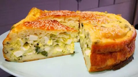 Заливной пирог яйцом в духовке с луком