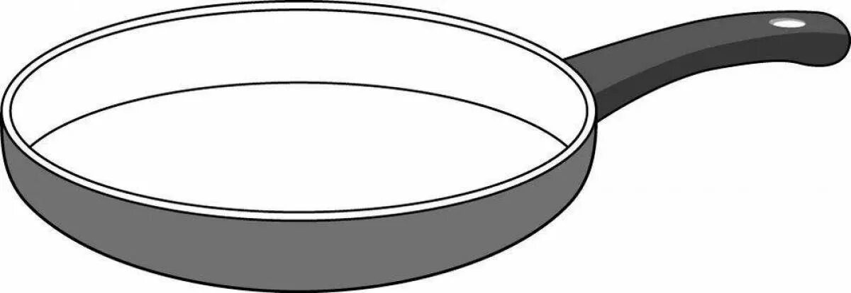 Сковорода для рисования. Сковородка раскраска для детей. Сковорода раскраска для детей. Сковорода для дошкольников черно белые. Сковородка раскраска