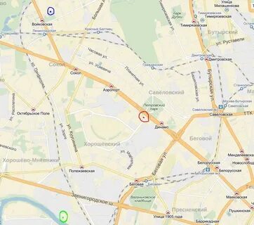 Москва войковская на карте