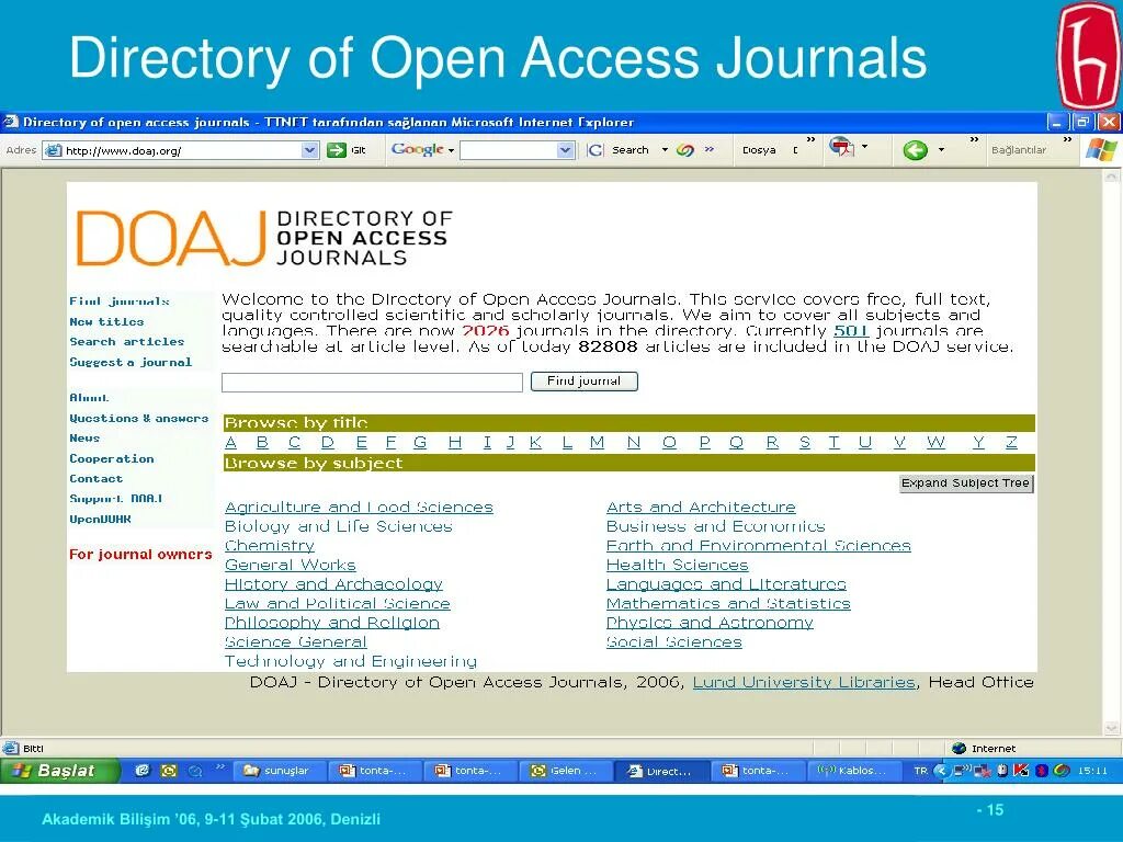 Directory of open access Journals. 2. DOAJ. (Directory of open access Journals). Open access Journal. Directory of open access books. Каталоги directories